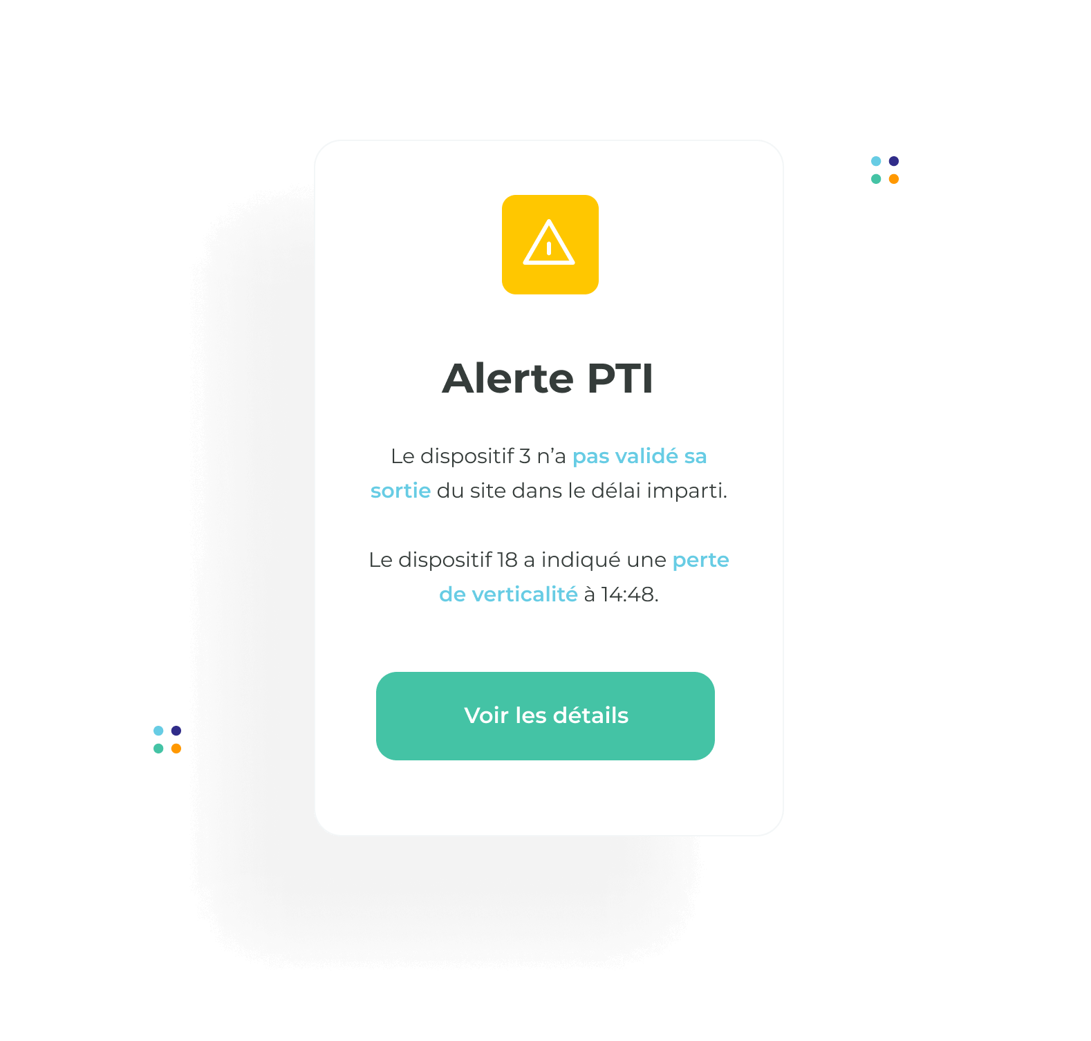 Dispositif de pointage et de PTI-DATI